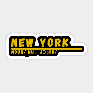 Word New York Sticker